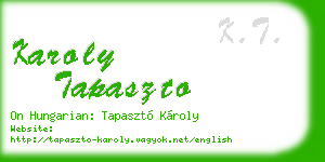 karoly tapaszto business card